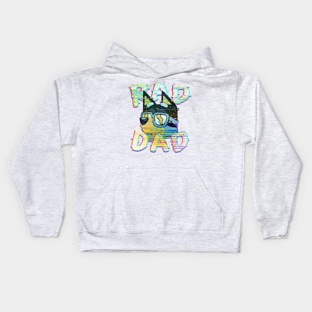 Rad DAD Glitch Kids Hoodie by Luba